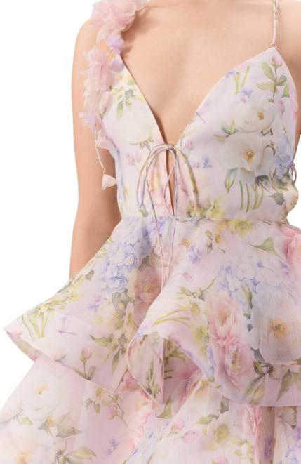 Платье изо льна и шелка YVON