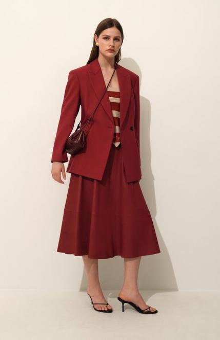 Кожаная юбка Brunello Cucinelli