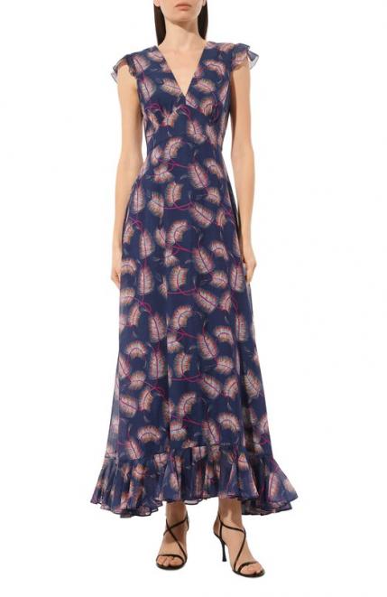 Платье из хлопка и шелка SALONI