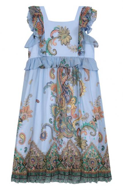 Платье из хлопка и шелка Etro