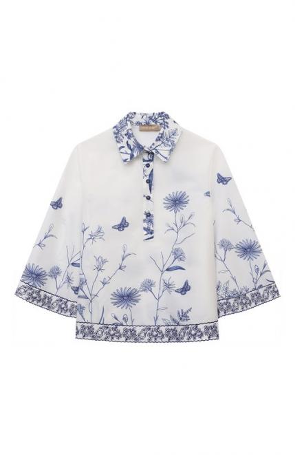 Хлопковая рубашка ELIE SAAB JUNIOR
