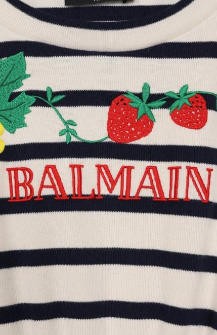 Хлопковое платье Balmain