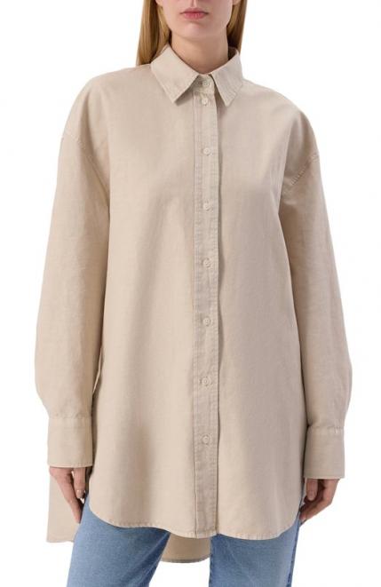 Рубашка из хлопка и льна Replay