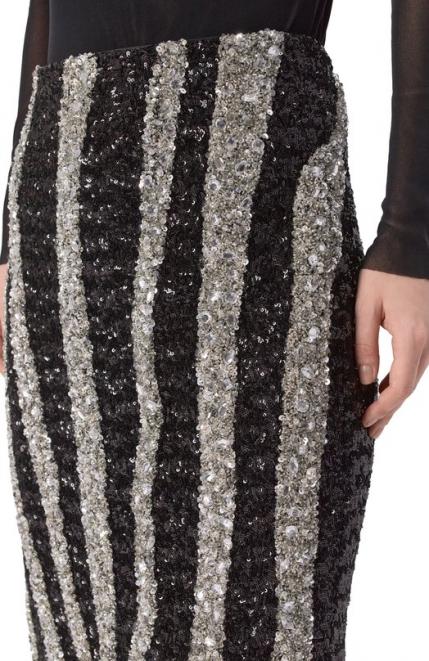 Юбка с отделкой пайетками Balmain