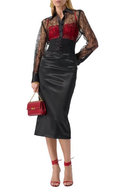 Атласная юбка Dolce&Gabbana