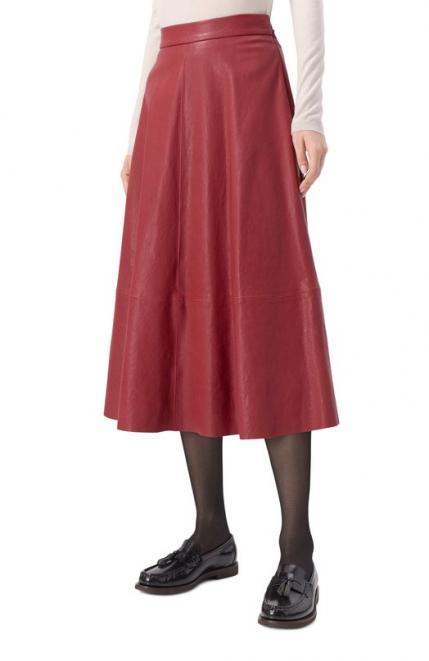 Кожаная юбка Brunello Cucinelli