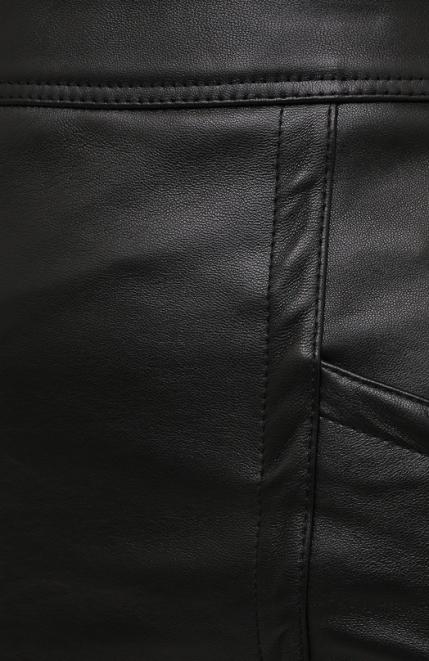 Кожаная юбка Saint Laurent