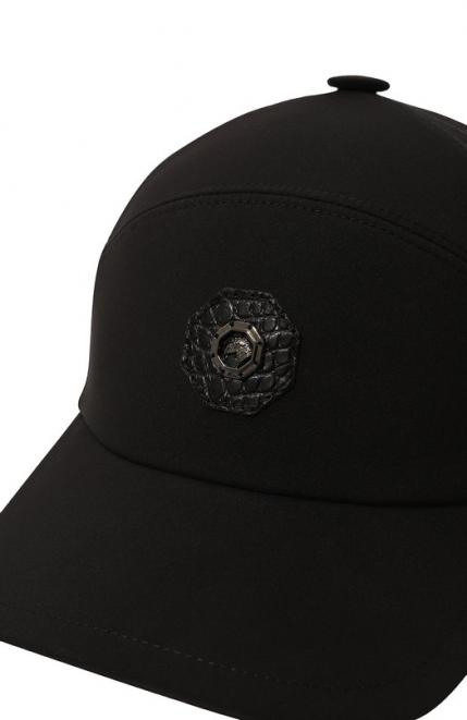 Бейсболка с отделкой из кожи аллигатора Stefano Ricci