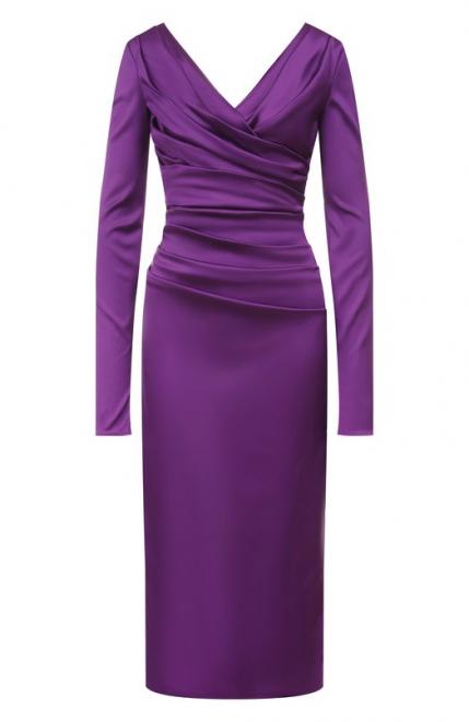 Атласное платье Dolce&Gabbana