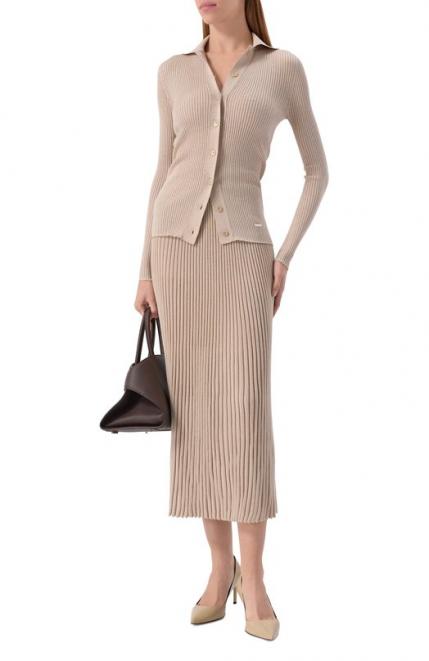 Юбка из шерсти и вискозы KITON