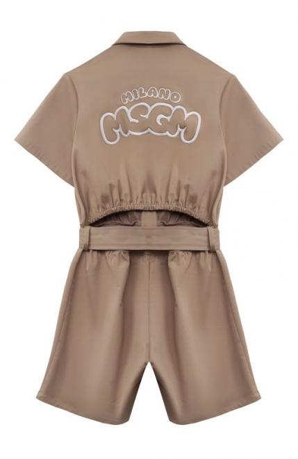 Комбинезон из хлопка и вискозы MSGM Kids