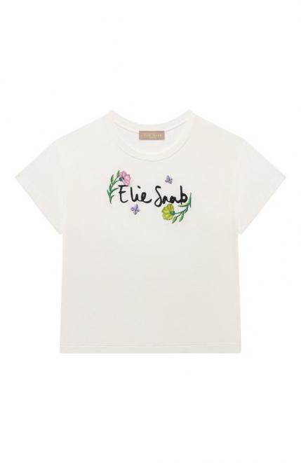 Футболка из вискозы ELIE SAAB JUNIOR