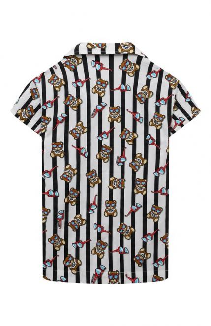 Хлопковое платье-рубашка Moschino