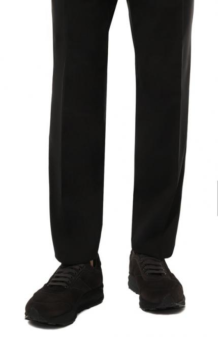 Замшевые кроссовки Earthly Corneliani