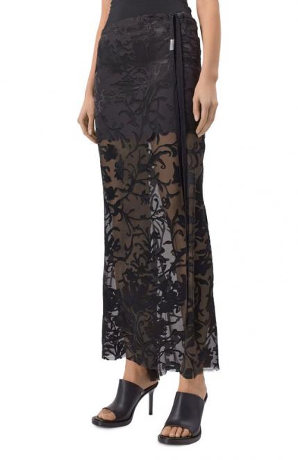 Юбка из вискозы и шелка Ann Demeulemeester
