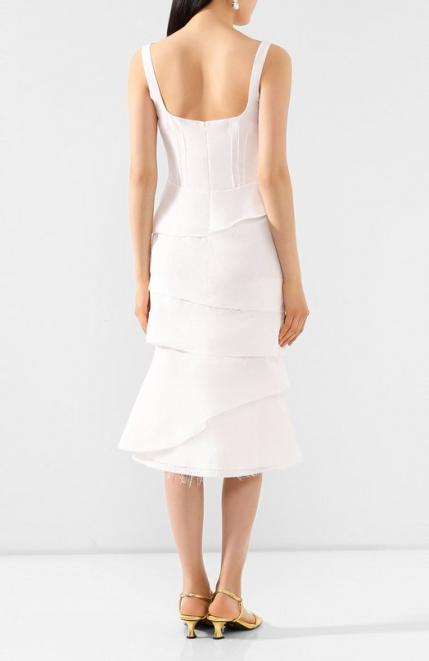 Платье из смеси хлопка и льна Brock Collection