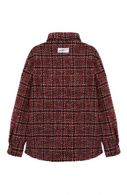 Твидовая рубашка MSGM Kids