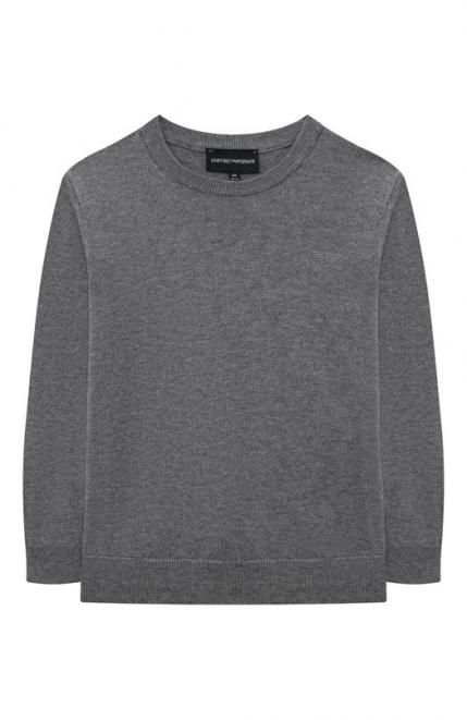 Пуловер из хлопка и шерсти Emporio Armani