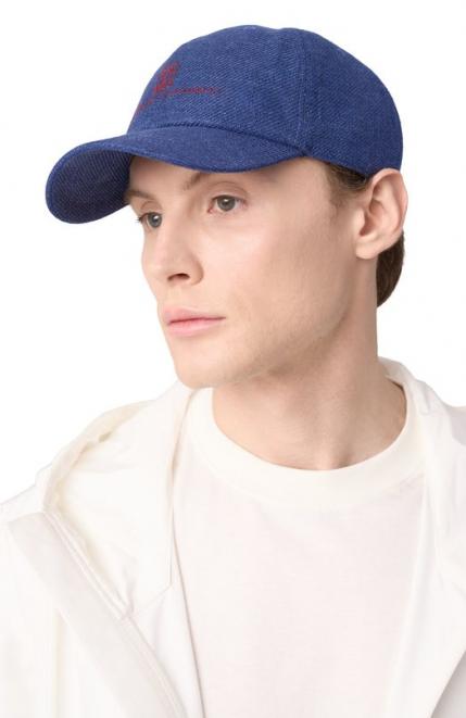 Бейсболка изо льна и шерсти Brunello Cucinelli