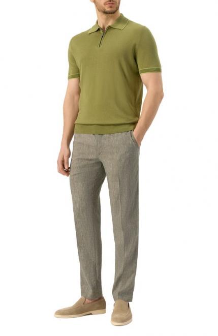 Брюки изо льна и вискозы BOSS