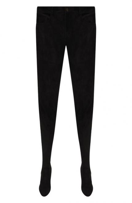 Замшевые брюки Saint Laurent