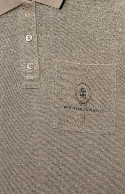 Платье изо льна и хлопка Brunello Cucinelli