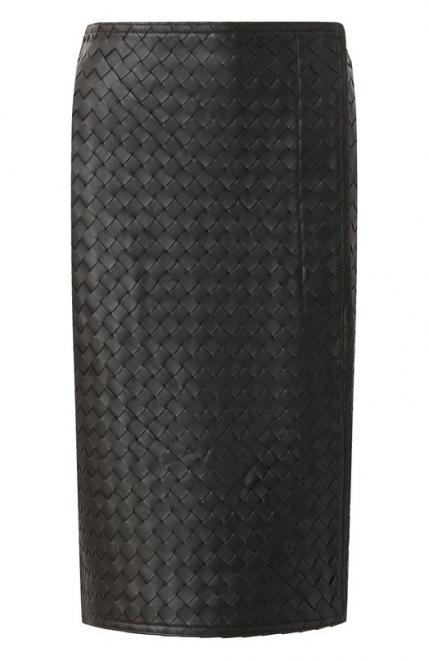 Кожаная юбка Bottega Veneta