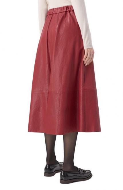 Кожаная юбка Brunello Cucinelli