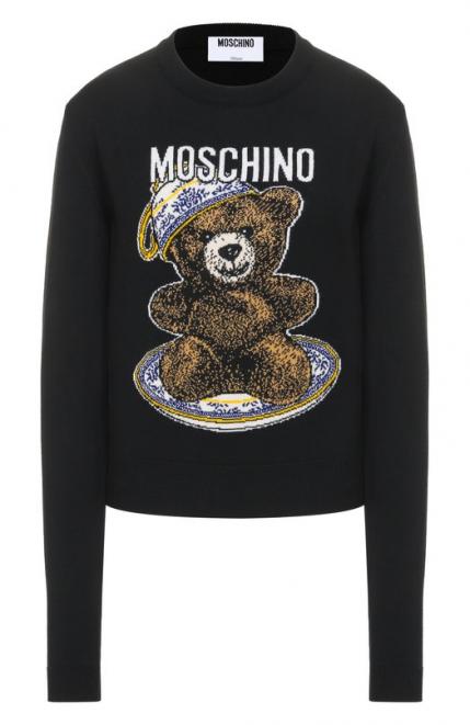 Шерстяной пуловер Moschino
