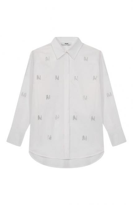 Хлопковая рубашка MSGM Kids