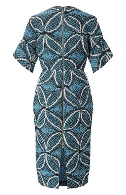 Платье из хлопка и шелка Roland Mouret