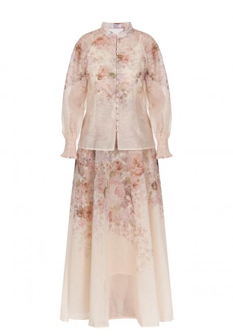 Костюм с юбкой SFILATO