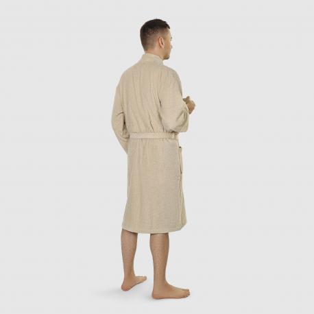 Халат мужской махровый с воротником  sauna brown xxxl Asil