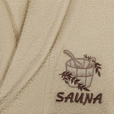 Халат мужской махровый с воротником  sauna brown xxxl Asil