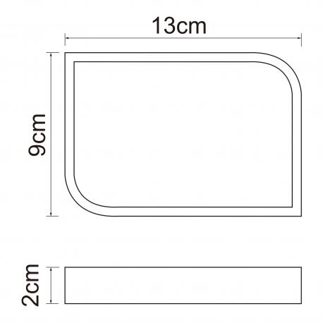 Мыльница  черная 13х9х2 см Wasserkraft