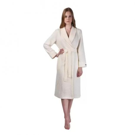 Халaт вафельный женский  Сенсо р.52 молочный Cleanelly