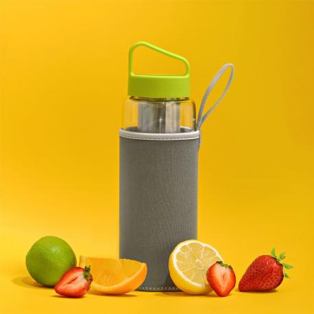 Эко-бутылка с фильтром и чехлом  750 мл стекло Everblooming