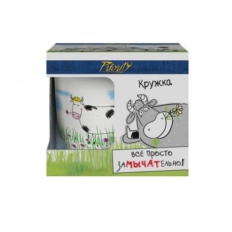 Кружка  Просто замычательно! 380 мл в подарочной упаковке Priority