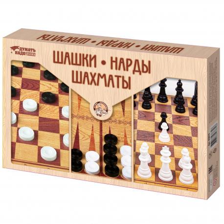 Настольная игра  Шашки, Нарды, Шахматы Десятое королевство