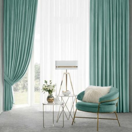 Комплект штор с подхватами  Алессио бирюзовые 260х300 см Togas