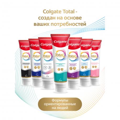 Зубная паста  Total 12 Профессиональная Чистка (гель) с специальным ингредиентом для гладких и блестящих зубов, а также с цинком и аргинином для антибактериальной защиты всей полости рта в течение 12 часов, 125 мл COLGATE
