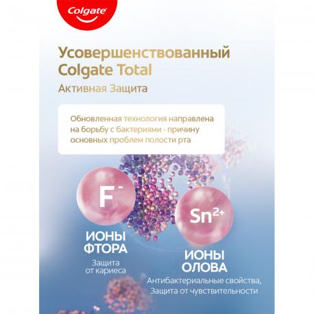 Зубная паста  Total 12 Профессиональная Чистка (гель) с специальным ингредиентом для гладких и блестящих зубов, а также с цинком и аргинином для антибактериальной защиты всей полости рта в течение 12 часов, 125 мл COLGATE