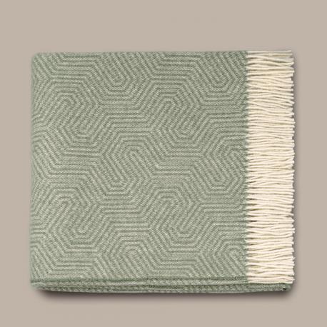 Плед  Фэррелл белый с серым 140х200 см Estia