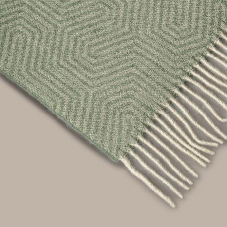 Плед  Фэррелл белый с серым 140х200 см Estia