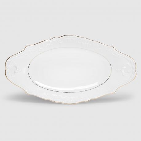 Блюдо овальное  Rococo 3604 c ручками 25 см Cmielow