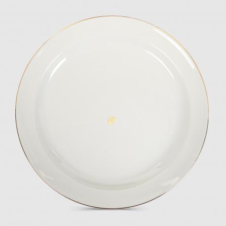 Блюдо  принц Заводной край золотом 30,5 см Башкирский фарфор