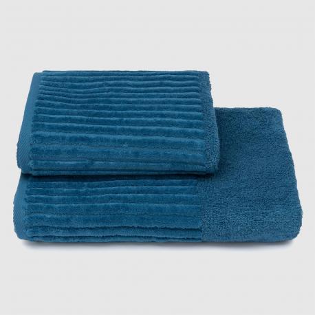 Махровое полотенце  Cascata синее 50х90 см Cleanelly Basic