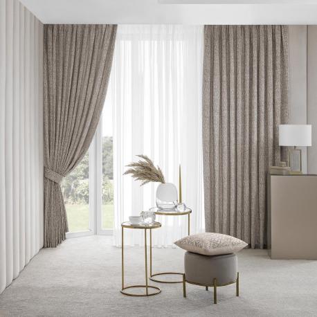 Комплект штор с подхватами  Нанти бежевый 260х300 см Togas