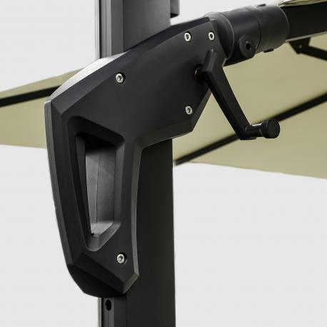 Зонт садовый  Aries бежевый 300х400х270 см с подставкой Bizzotto