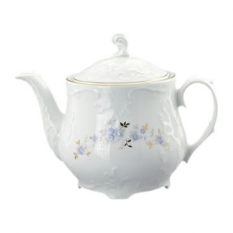 Чайник  Rocoсo Голубые цветы золото 1,1 л Cmielow